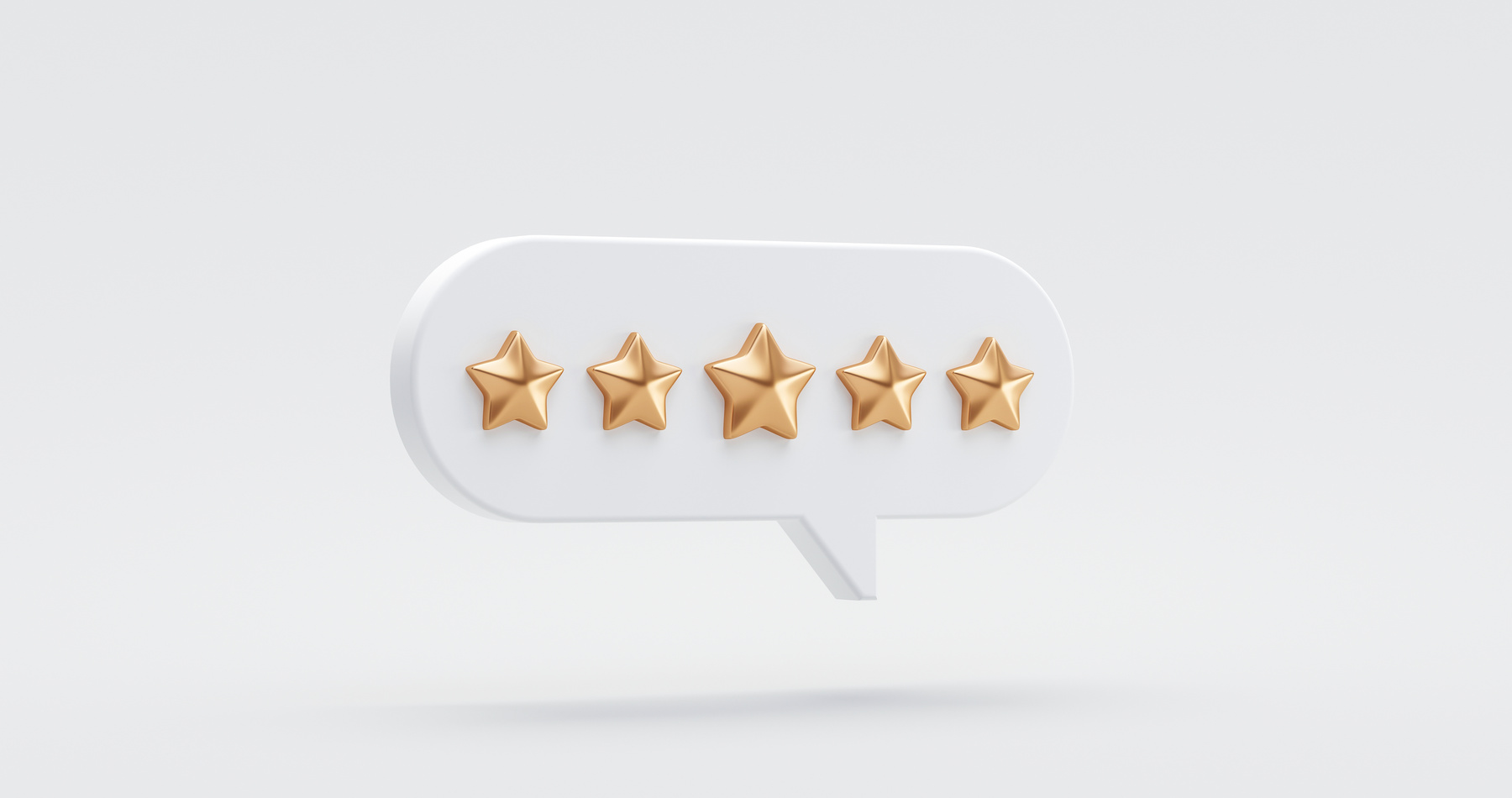 Five gold star rate review customer experience quality